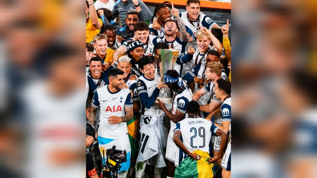 Tottenham Hotspur saat juara Liga Eropa 2025. [Instagram]